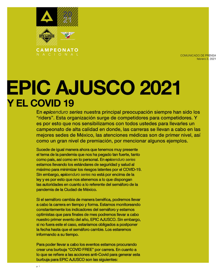 Comunicado de Prensa / ACCIONES ANTI-COVID, 2021