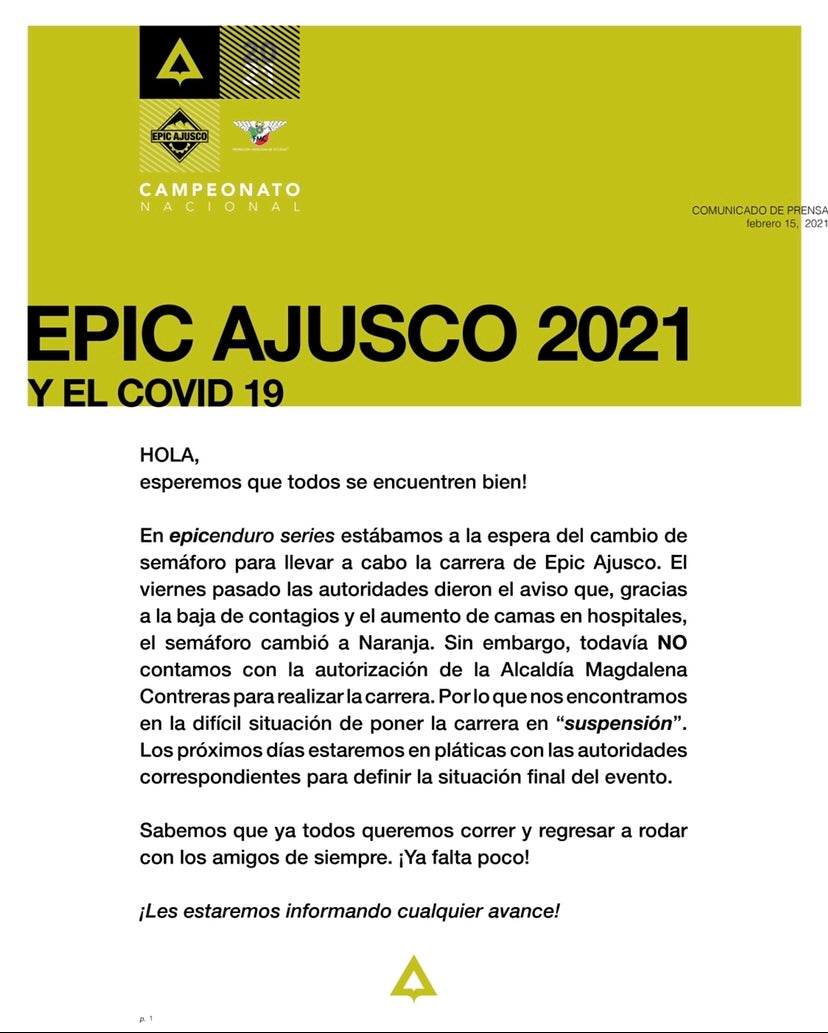 Epic Ajusco 2021 y el COVID 19